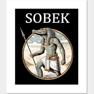 Sobek Egyptian God of the Nile and Crocodiles Posters and Art